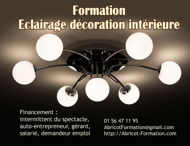 Formation éclairage décoration intérieure et objet lumière du 14 au 18 décembre 2015